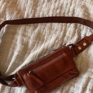 Spikes and sparrows leather belt bag